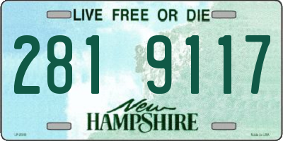 NH license plate 2819117
