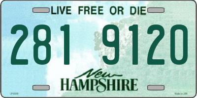 NH license plate 2819120