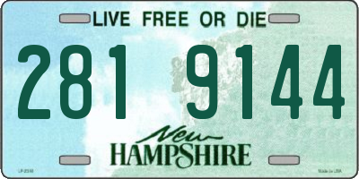 NH license plate 2819144