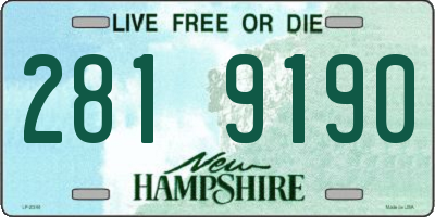 NH license plate 2819190
