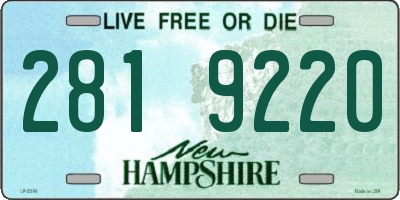 NH license plate 2819220
