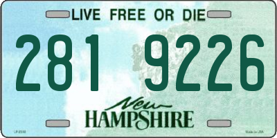 NH license plate 2819226