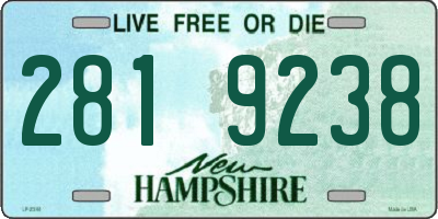 NH license plate 2819238