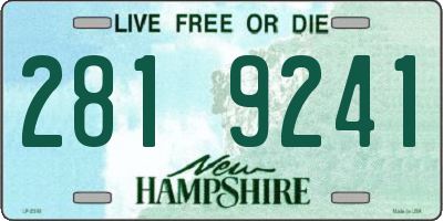 NH license plate 2819241