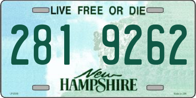 NH license plate 2819262