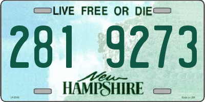 NH license plate 2819273