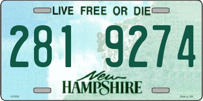 NH license plate 2819274