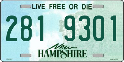 NH license plate 2819301