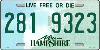 NH license plate 2819323