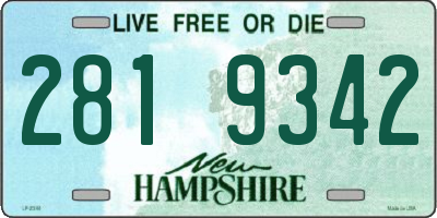 NH license plate 2819342