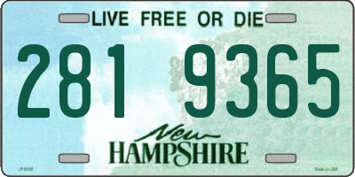 NH license plate 2819365