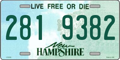 NH license plate 2819382