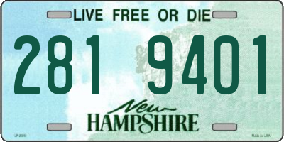 NH license plate 2819401