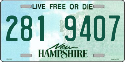 NH license plate 2819407