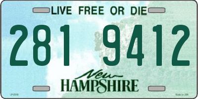 NH license plate 2819412