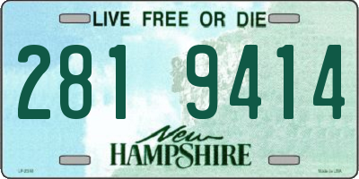 NH license plate 2819414