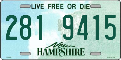 NH license plate 2819415