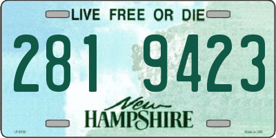 NH license plate 2819423