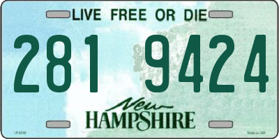 NH license plate 2819424