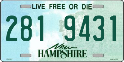 NH license plate 2819431