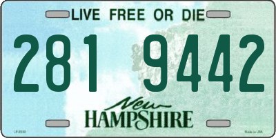 NH license plate 2819442
