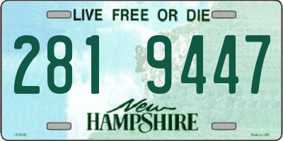 NH license plate 2819447