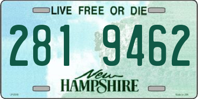 NH license plate 2819462