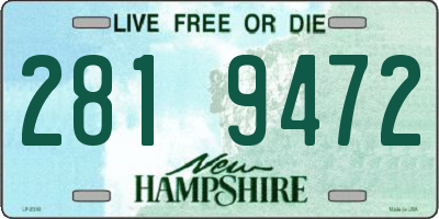 NH license plate 2819472