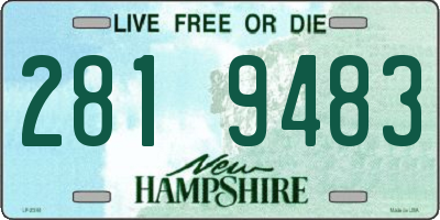 NH license plate 2819483