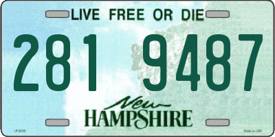 NH license plate 2819487