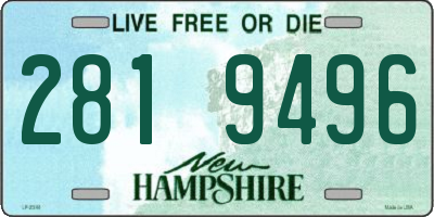 NH license plate 2819496
