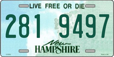 NH license plate 2819497