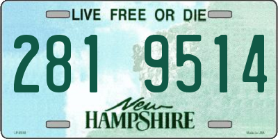 NH license plate 2819514