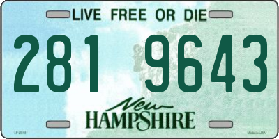 NH license plate 2819643