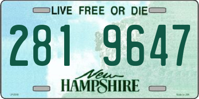 NH license plate 2819647