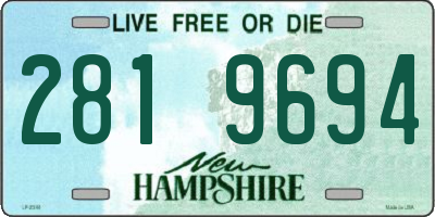 NH license plate 2819694
