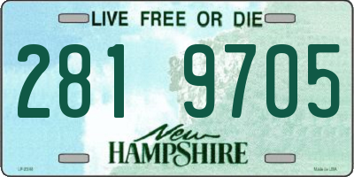 NH license plate 2819705