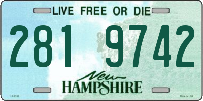 NH license plate 2819742