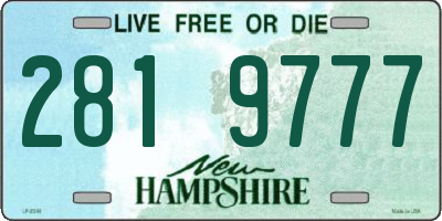 NH license plate 2819777