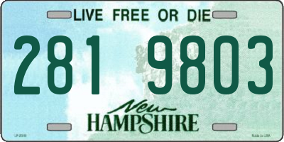 NH license plate 2819803