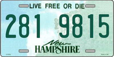 NH license plate 2819815