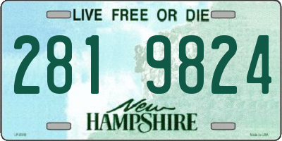 NH license plate 2819824