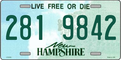 NH license plate 2819842