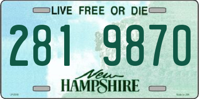NH license plate 2819870