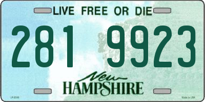 NH license plate 2819923