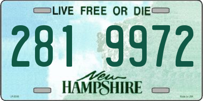 NH license plate 2819972