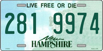NH license plate 2819974