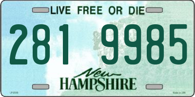 NH license plate 2819985