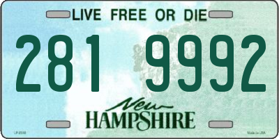 NH license plate 2819992
