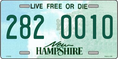 NH license plate 2820010